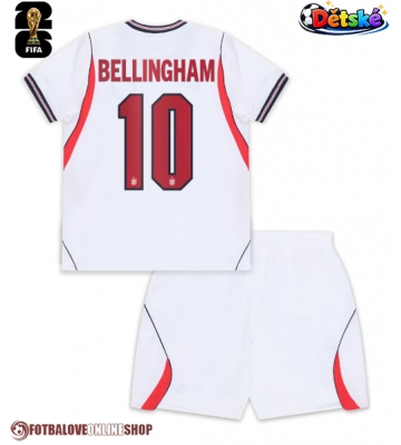 Anglie Jude Bellingham #10 Domácí dres komplet pro Děti MS 2026 Krátkým Rukávem (+ Krátké kalhoty)